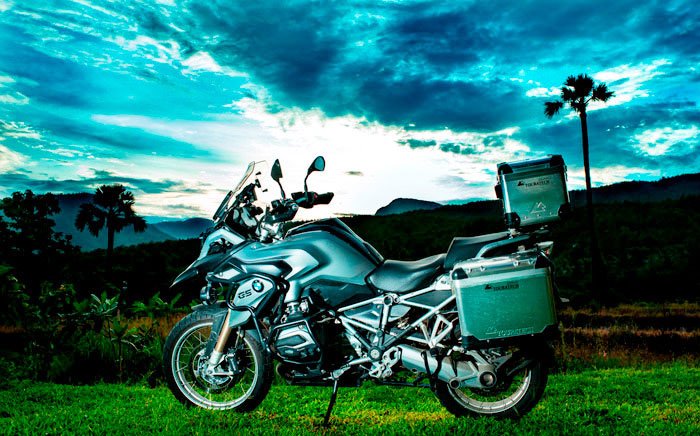 Big bike motorcycle at Suan Sook Boutique bed and breakfast homestay accommodation
