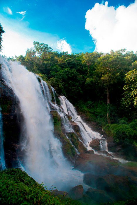 Wachirathan Waterfall on Doi Inthanon near to Suan Sook Boutique bed and breakfast homestay accommodation