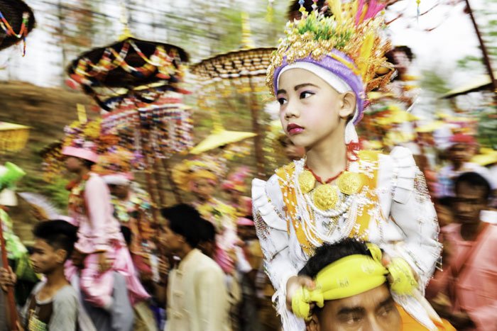 boys and men take part in the Poi Sang Long festival