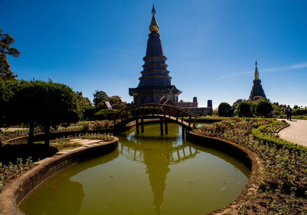 Twin Royal Pagodas Doi Inthanon National Park, Thailand