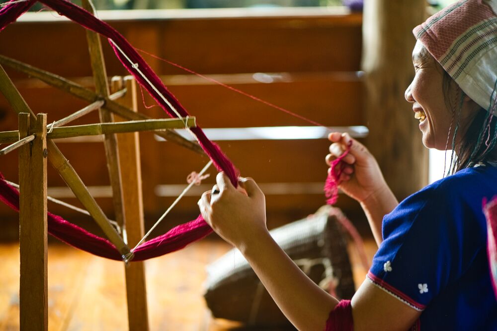 Karen woman in traditional clothing